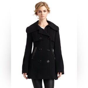 Mackage Raffy Wool cashmere double breasted Black Women's Pea Coat size L
